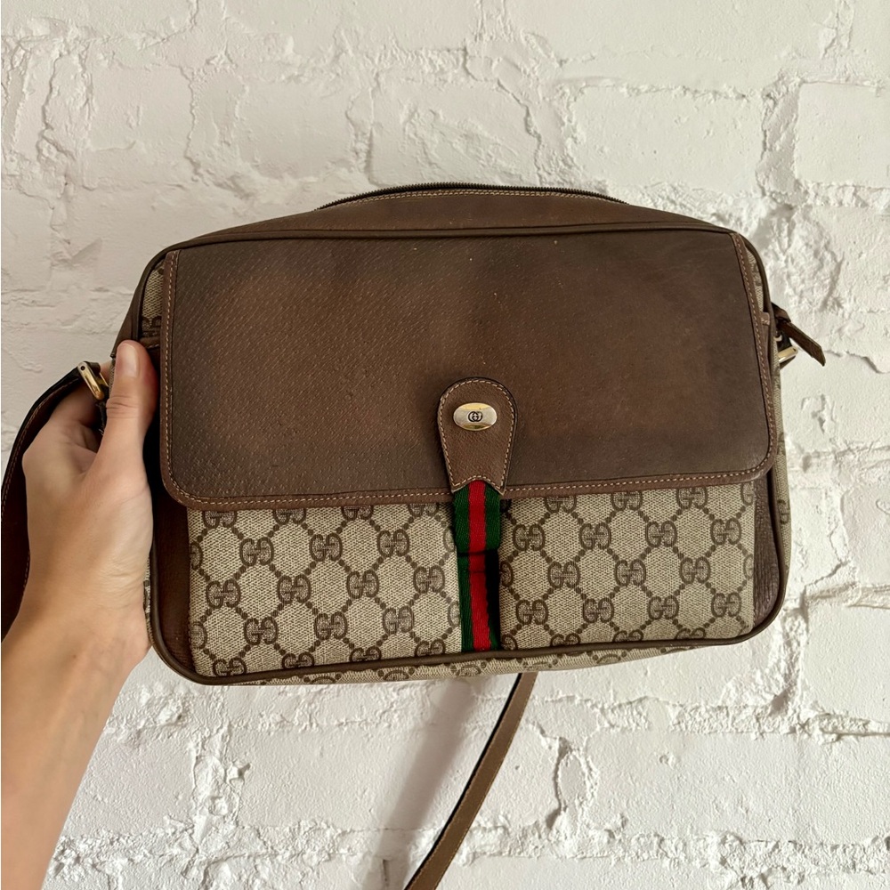 Gucci Brown and Tan Crossbody Bag